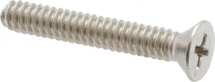 Value Collection - #10-24 UNC, 1-1/4" OAL Phillips Drive Machine Screw - Flat Head, Grade 18-8 Stainless Steel, Uncoated, Without Washer - Exact Tooling