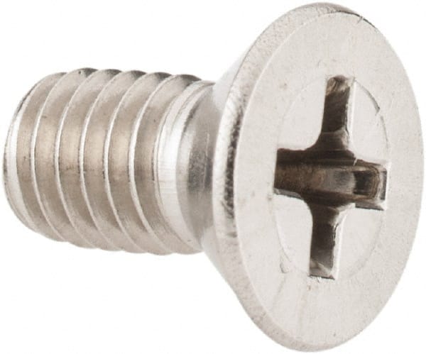 Value Collection - #10-32 UNF, 3/8" OAL Phillips Drive Machine Screw - Flat Head, Grade 18-8 Stainless Steel, Uncoated, Without Washer - Exact Tooling