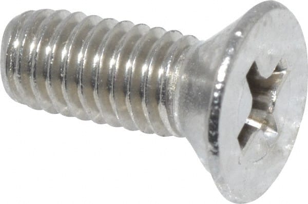 Value Collection - #10-32 UNF, 1/2" OAL Phillips Drive Machine Screw - Flat Head, Grade 18-8 Stainless Steel, Uncoated, Without Washer - Exact Tooling