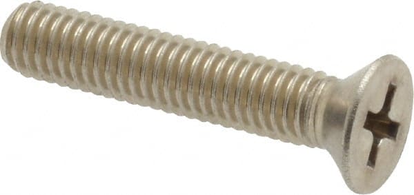 Value Collection - #10-32 UNF, 1" OAL Phillips Drive Machine Screw - Flat Head, Grade 18-8 Stainless Steel, Uncoated, Without Washer - Exact Tooling