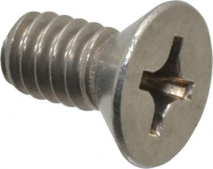 Value Collection - 1/4-20 UNC, 1/2" OAL Phillips Drive Machine Screw - Flat Head, Grade 18-8 Stainless Steel, Uncoated, Without Washer - Exact Tooling