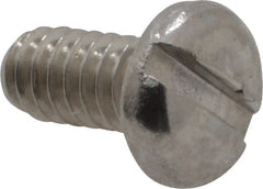 Value Collection - #2-56 UNC, 3/16" Length Under Head Slotted Drive Machine Screw - Pan Head, Grade 18-8 Stainless Steel, Uncoated, Without Washer - Exact Tooling
