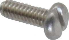 Value Collection - #2-56 UNC, 1/4" Length Under Head Slotted Drive Machine Screw - Pan Head, Grade 18-8 Stainless Steel, Uncoated, Without Washer - Exact Tooling