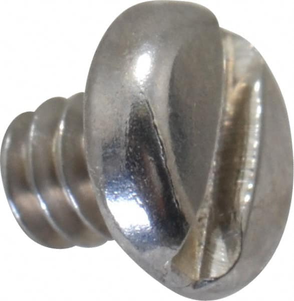 Value Collection - #4-40 UNC, 1/8" Length Under Head Slotted Drive Machine Screw - Pan Head, Grade 18-8 Stainless Steel, Uncoated, Without Washer - Exact Tooling