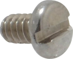 Value Collection - #4-40 UNC, 3/16" Length Under Head Slotted Drive Machine Screw - Pan Head, Grade 18-8 Stainless Steel, Uncoated, Without Washer - Exact Tooling