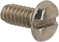 Value Collection - #4-40 UNC, 1/4" Length Under Head Slotted Drive Machine Screw - Pan Head, Grade 18-8 Stainless Steel, Uncoated, Without Washer - Exact Tooling
