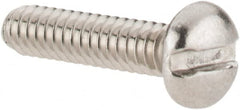Value Collection - #4-40 UNC, 1/2" Length Under Head Slotted Drive Machine Screw - Pan Head, Grade 18-8 Stainless Steel, Uncoated, Without Washer - Exact Tooling