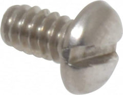 Value Collection - #6-32 UNC, 1/4" Length Under Head Slotted Drive Machine Screw - Pan Head, Grade 18-8 Stainless Steel, Uncoated, Without Washer - Exact Tooling