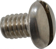 Value Collection - #8-32 UNC, 1/4" Length Under Head Slotted Drive Machine Screw - Pan Head, Grade 18-8 Stainless Steel, Uncoated, Without Washer - Exact Tooling