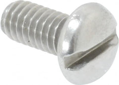 Value Collection - #8-32 UNC, 3/8" Length Under Head Slotted Drive Machine Screw - Pan Head, Grade 18-8 Stainless Steel, Uncoated, Without Washer - Exact Tooling