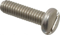 Value Collection - #8-32 UNC, 5/8" Length Under Head Slotted Drive Machine Screw - Pan Head, Grade 18-8 Stainless Steel, Uncoated, Without Washer - Exact Tooling