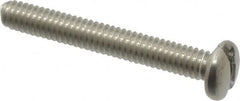 Value Collection - #8-32 UNC, 1-1/4" Length Under Head Slotted Drive Machine Screw - Pan Head, Grade 18-8 Stainless Steel, Uncoated, Without Washer - Exact Tooling