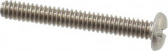 Value Collection - #10-24 UNC, 1-1/2" Length Under Head Slotted Drive Machine Screw - Pan Head, Grade 18-8 Stainless Steel, Uncoated, Without Washer - Exact Tooling