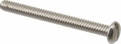 Value Collection - #10-24 UNC, 2" Length Under Head Slotted Drive Machine Screw - Pan Head, Grade 18-8 Stainless Steel, Uncoated, Without Washer - Exact Tooling