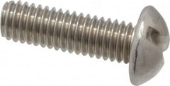 Value Collection - #10-32 UNF, 5/8" Length Under Head Slotted Drive Machine Screw - Pan Head, Grade 18-8 Stainless Steel, Uncoated, Without Washer - Exact Tooling