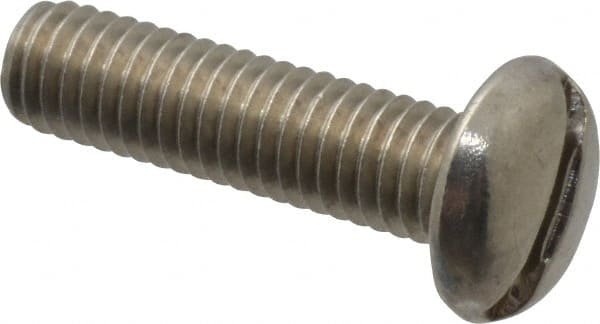 Value Collection - #10-32 UNF, 3/4" Length Under Head Slotted Drive Machine Screw - Pan Head, Grade 18-8 Stainless Steel, Uncoated, Without Washer - Exact Tooling