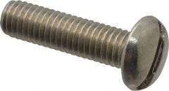 Value Collection - #10-32 UNF, 3/4" Length Under Head Slotted Drive Machine Screw - Pan Head, Grade 18-8 Stainless Steel, Uncoated, Without Washer - Exact Tooling