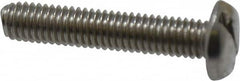 Value Collection - #10-32 UNF, 1" Length Under Head Slotted Drive Machine Screw - Pan Head, Grade 18-8 Stainless Steel, Uncoated, Without Washer - Exact Tooling