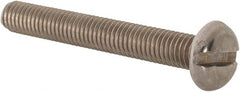 Value Collection - #10-32 UNF, 1-1/2" Length Under Head Slotted Drive Machine Screw - Pan Head, Grade 18-8 Stainless Steel, Uncoated, Without Washer - Exact Tooling