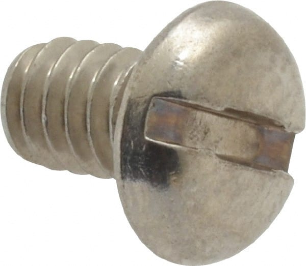 Value Collection - 1/4-20 UNC, 3/8" Length Under Head Slotted Drive Machine Screw - Pan Head, Grade 18-8 Stainless Steel, Uncoated, Without Washer - Exact Tooling