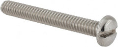 Value Collection - 1/4-20 UNC, 2" Length Under Head Slotted Drive Machine Screw - Pan Head, Grade 18-8 Stainless Steel, Uncoated, Without Washer - Exact Tooling