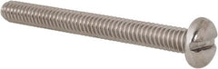 Value Collection - 1/4-20 UNC, 2-1/2" Length Under Head Slotted Drive Machine Screw - Pan Head, Grade 18-8 Stainless Steel, Uncoated, Without Washer - Exact Tooling
