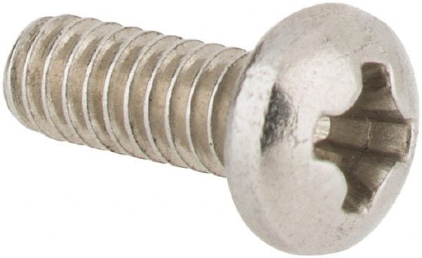 Value Collection - #2-56 UNC, 1/4" Length Under Head Phillips Drive Machine Screw - Pan Head, Grade 18-8 Stainless Steel, Uncoated, Without Washer - Exact Tooling
