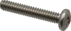 Value Collection - #2-56 UNC, 1/2" Length Under Head Phillips Drive Machine Screw - Pan Head, Grade 18-8 Stainless Steel, Uncoated, Without Washer - Exact Tooling