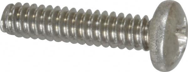 Value Collection - #6-32 UNC, 5/8" Length Under Head Phillips Drive Machine Screw - Pan Head, Grade 18-8 Stainless Steel, Uncoated, Without Washer - Exact Tooling