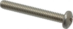 Value Collection - #8-32 UNC, 1-1/4" Length Under Head Phillips Drive Machine Screw - Pan Head, Grade 18-8 Stainless Steel, Uncoated, Without Washer - Exact Tooling