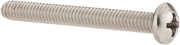 Value Collection - #8-32 UNC, 1-1/2" Length Under Head Phillips Drive Machine Screw - Pan Head, Grade 18-8 Stainless Steel, Uncoated, Without Washer - Exact Tooling