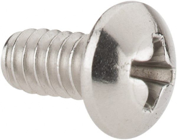 Value Collection - #10-24 UNC, 3/8" Length Under Head Phillips Drive Machine Screw - Pan Head, Grade 18-8 Stainless Steel, Uncoated, Without Washer - Exact Tooling