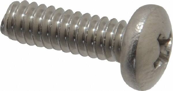 Value Collection - #10-24 UNC, 5/8" Length Under Head Phillips Drive Machine Screw - Pan Head, Grade 18-8 Stainless Steel, Uncoated, Without Washer - Exact Tooling
