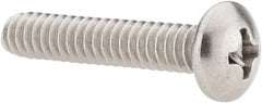 Value Collection - #10-24 UNC, 1" Length Under Head Phillips Drive Machine Screw - Pan Head, Grade 18-8 Stainless Steel, Uncoated, Without Washer - Exact Tooling