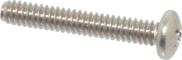 Value Collection - #10-24 UNC, 1-1/4" Length Under Head Phillips Drive Machine Screw - Pan Head, Grade 18-8 Stainless Steel, Uncoated, Without Washer - Exact Tooling