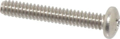 Value Collection - #10-24 UNC, 1-1/4" Length Under Head Phillips Drive Machine Screw - Pan Head, Grade 18-8 Stainless Steel, Uncoated, Without Washer - Exact Tooling
