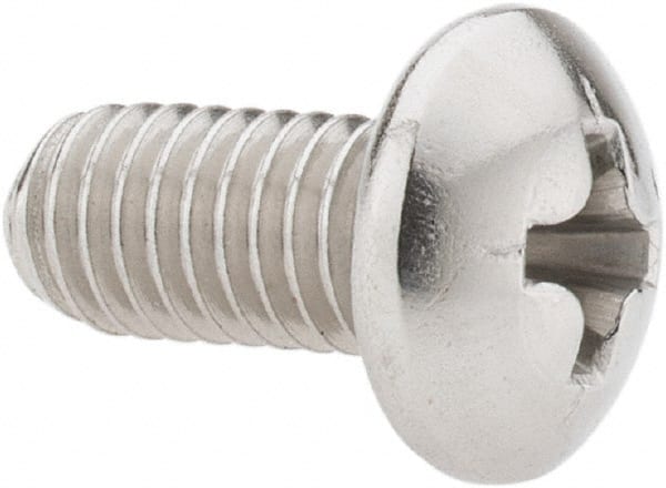 Value Collection - #10-32 UNF, 3/8" Length Under Head Phillips Drive Machine Screw - Pan Head, Grade 18-8 Stainless Steel, Uncoated, Without Washer - Exact Tooling