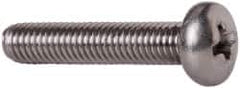 Value Collection - #10-32 UNF, 1" Length Under Head Phillips Drive Machine Screw - Pan Head, Grade 18-8 Stainless Steel, Uncoated, Without Washer - Exact Tooling