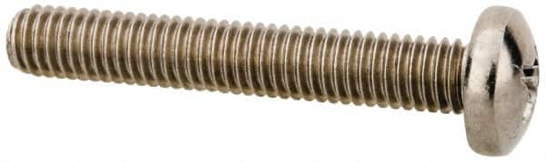 Value Collection - #10-32 UNF, 1-1/4" Length Under Head Phillips Drive Machine Screw - Pan Head, Grade 18-8 Stainless Steel, Uncoated, Without Washer - Exact Tooling