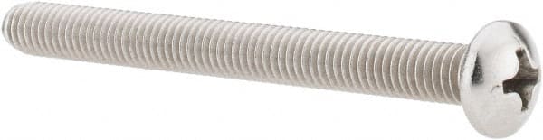 Value Collection - #10-32 UNF, 2" Length Under Head Phillips Drive Machine Screw - Pan Head, Grade 18-8 Stainless Steel, Uncoated, Without Washer - Exact Tooling