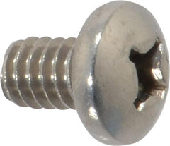 Value Collection - 1/4-20 UNC, 3/8" Length Under Head Phillips Drive Machine Screw - Pan Head, Grade 18-8 Stainless Steel, Uncoated, Without Washer - Exact Tooling