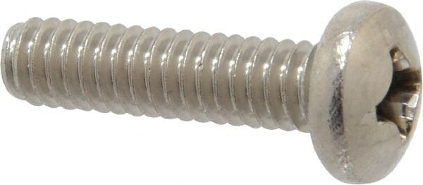Value Collection - 1/4-20 UNC, 1" Length Under Head Phillips Drive Machine Screw - Pan Head, Grade 18-8 Stainless Steel, Uncoated, Without Washer - Exact Tooling