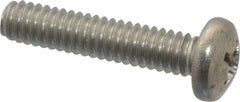 Value Collection - 1/4-20 UNC, 1-1/4" Length Under Head Phillips Drive Machine Screw - Pan Head, Grade 18-8 Stainless Steel, Uncoated, Without Washer - Exact Tooling