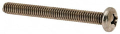 Value Collection - 1/4-20 UNC, 2-1/2" Length Under Head Phillips Drive Machine Screw - Pan Head, Grade 18-8 Stainless Steel, Uncoated, Without Washer - Exact Tooling