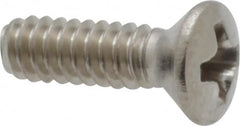 Value Collection - #4-40 UNC, 3/8" OAL Phillips Drive Machine Screw - Oval Head, Grade 18-8 Stainless Steel, Uncoated, Without Washer - Exact Tooling