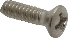 Value Collection - #6-32 UNC, 1/2" OAL Phillips Drive Machine Screw - Oval Head, Grade 18-8 Stainless Steel, Uncoated, Without Washer - Exact Tooling
