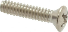 Value Collection - #6-32 UNC, 5/8" OAL Phillips Drive Machine Screw - Oval Head, Grade 18-8 Stainless Steel, Uncoated, Without Washer - Exact Tooling