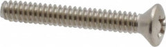 Value Collection - #6-32 UNC, 1" OAL Phillips Drive Machine Screw - Oval Head, Grade 18-8 Stainless Steel, Uncoated, Without Washer - Exact Tooling