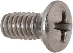 Value Collection - #8-32 UNC, 3/8" OAL Phillips Drive Machine Screw - Oval Head, Grade 18-8 Stainless Steel, Uncoated, Without Washer - Exact Tooling