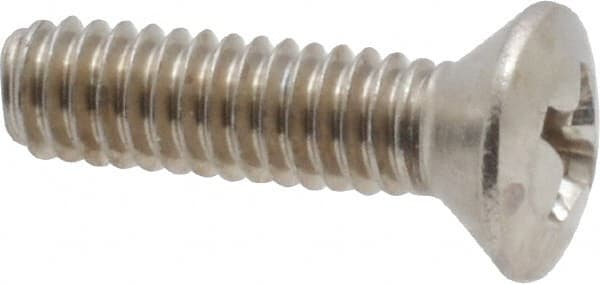 Value Collection - #8-32 UNC, 5/8" OAL Phillips Drive Machine Screw - Oval Head, Grade 18-8 Stainless Steel, Uncoated, Without Washer - Exact Tooling